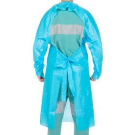 Protective Procedure Gown Cardinal Health™ One Size Fits Most Blue NonSterile Not Rated Disposable