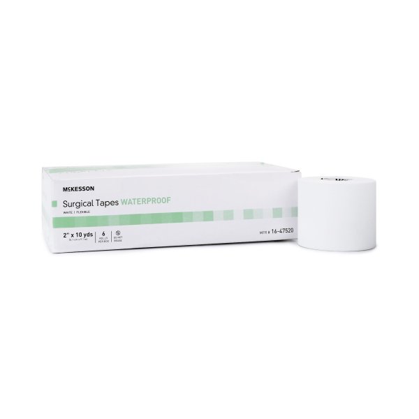 Waterproof Medical Tape McKesson White 2 Inch X 10 Yard Adhesive NonSterile