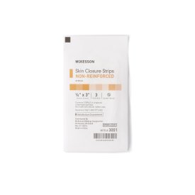 Skin Closure Strip McKesson Nonwoven Material Flexible Strip Tan